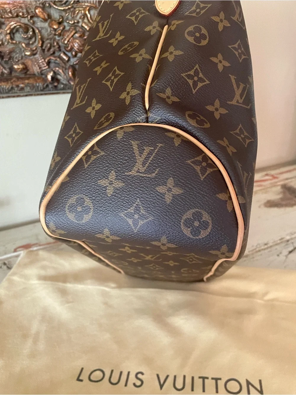Discontinued Louis Vuitton Delightful PM Shoulder Hobo in Brown and Natural Tri